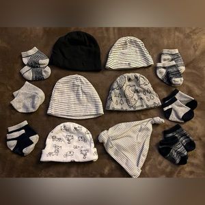 Gerber hats and Carter socks.